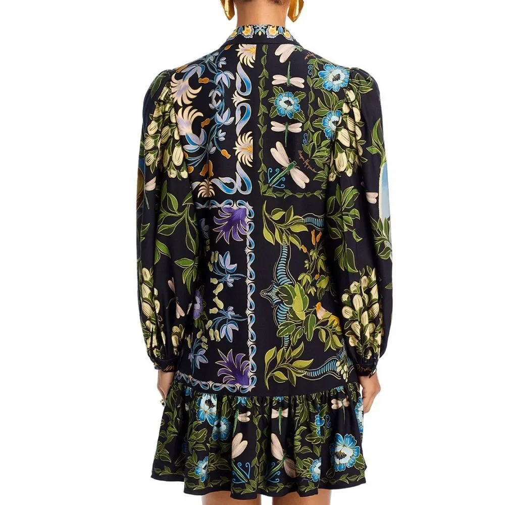 NWOT Farm Rio Winter Garden Mini Dress Winter Garden Cream Women XXS(MSRP$260) - Picture 4 of 14